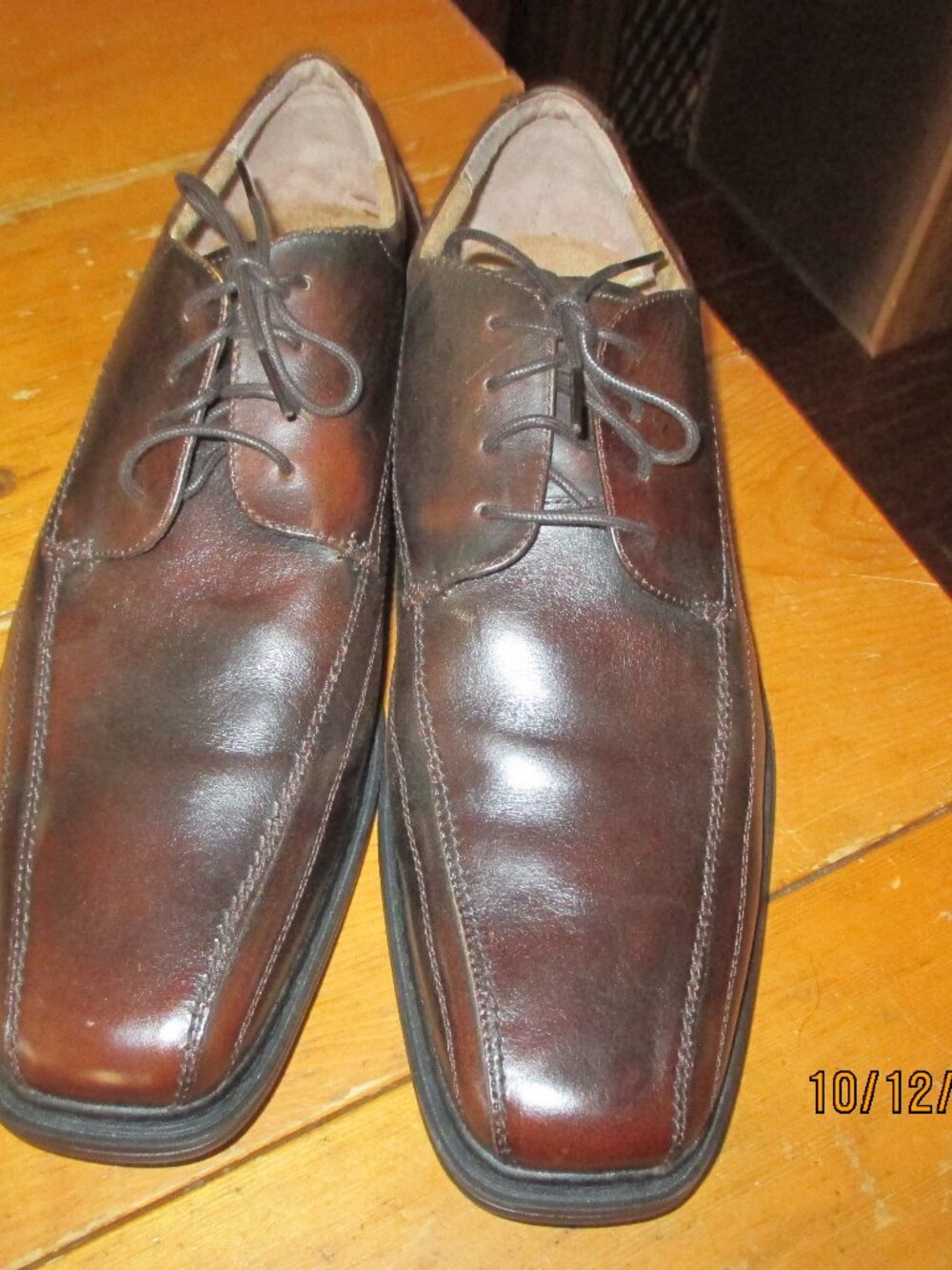 NWOB Florsheim square toe oxford Apron front burgundy classic vintage shoes sz14
